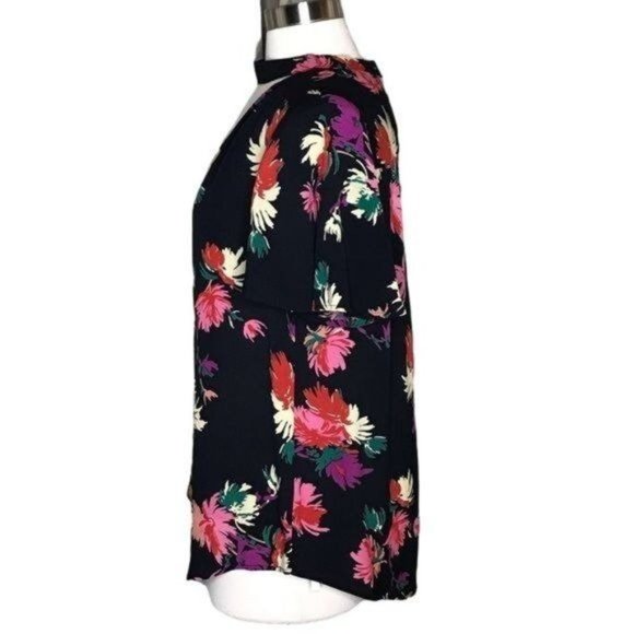 Maeve Anthropologie M choker blouse black floral - Picture 4 of 8